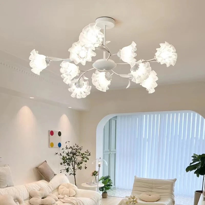 lustre moderne en forme de fleur pour décoration intérieure élégante - vue 3 sur 13