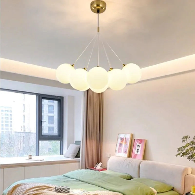 Suspension LED en verre au design nordique moderne - vue 6 sur 27