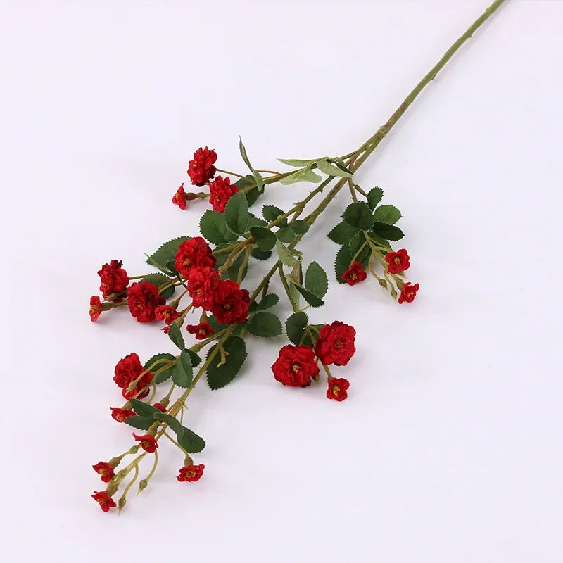 lot de 5 roses artificielles en soie pour décoration florale