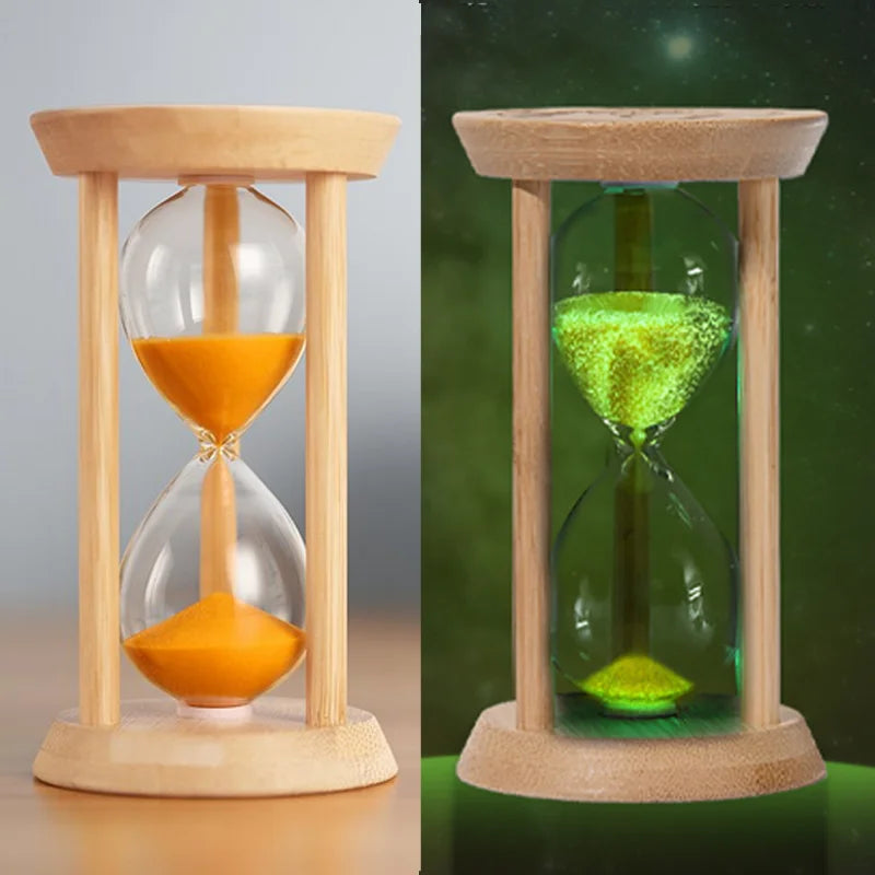 sablier en bois fait main horloge de sable créative décoration intérieure - vue 7 sur 10