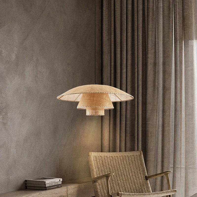 Suspension en rotin Vintage de Style japonais - vue 11 sur 10