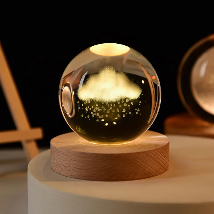 boule de cristal 3D système solaire gravé cadeau décoratif - vue 29 sur 32