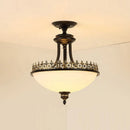 Plafonnier Vintage en verre