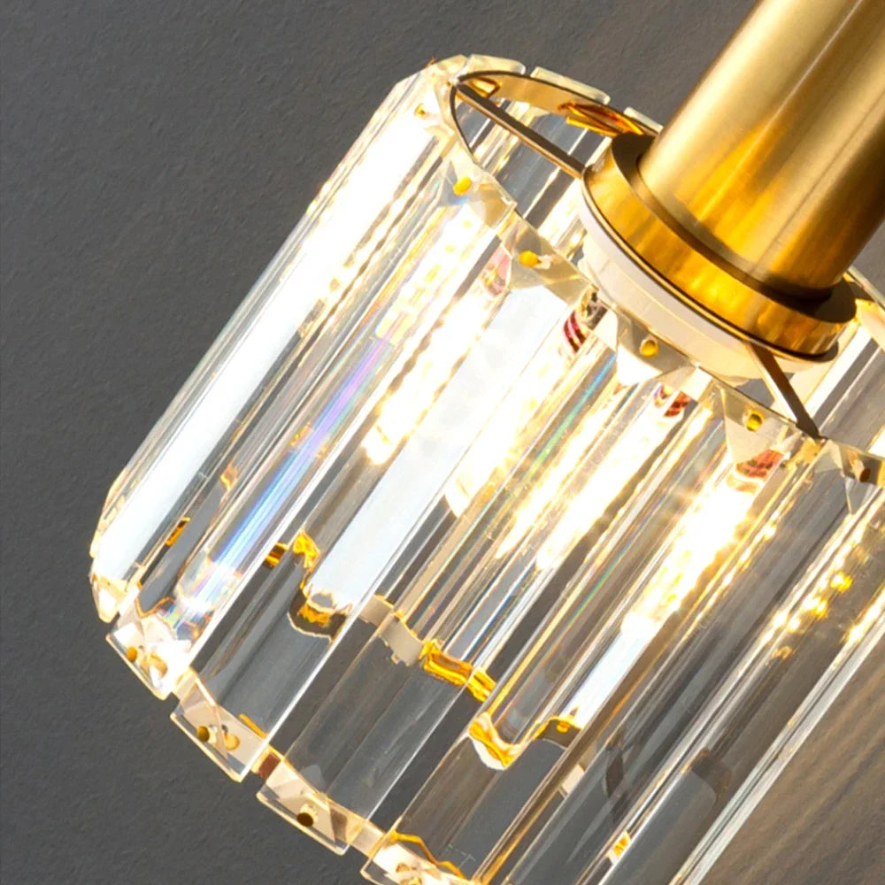 suspension en cristal design moderne pour éclairage intérieur réglable - vue 7 sur 10