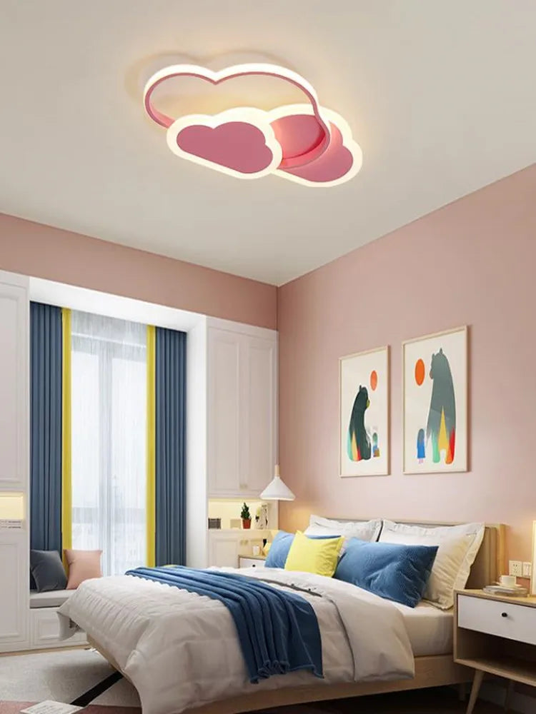 plafonnier moderne en forme de cœur pour enfants et bureaux - vue 4 sur 12
