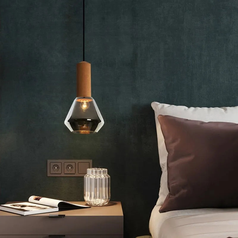 suspension Luxe cuivre LED nordique 19CM verre dépoli chambre décor luminaire suspendu étude salon allée maison lampe Lustre - vue 4 sur 10