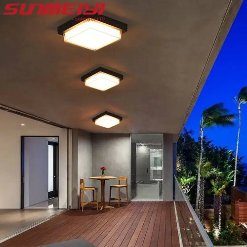 plafonnier extérieur étanche moderne pour jardin et balcon