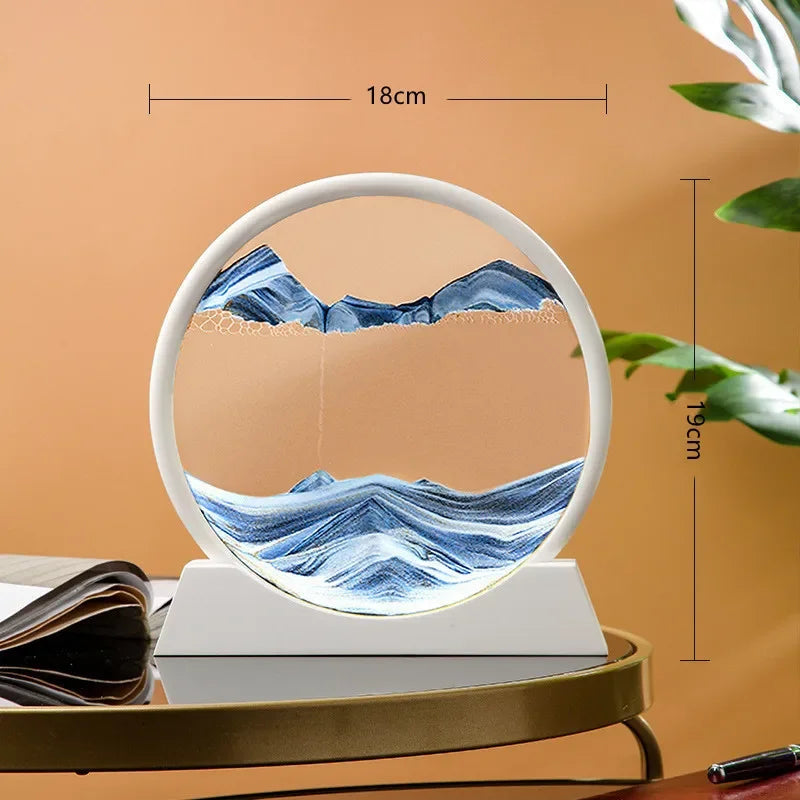 sablier en verre 3d paysage de sable en mouvement décoration artistique - vue 27 sur 54