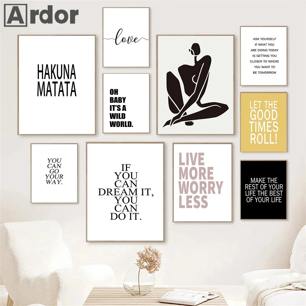 citations de motivation nordiques pour décoration murale moderne - vue 4 sur 7