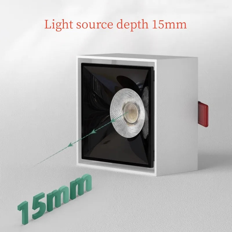 carré dimmable encastré led spots pour hôtel bureau maison - vue 5 sur 9