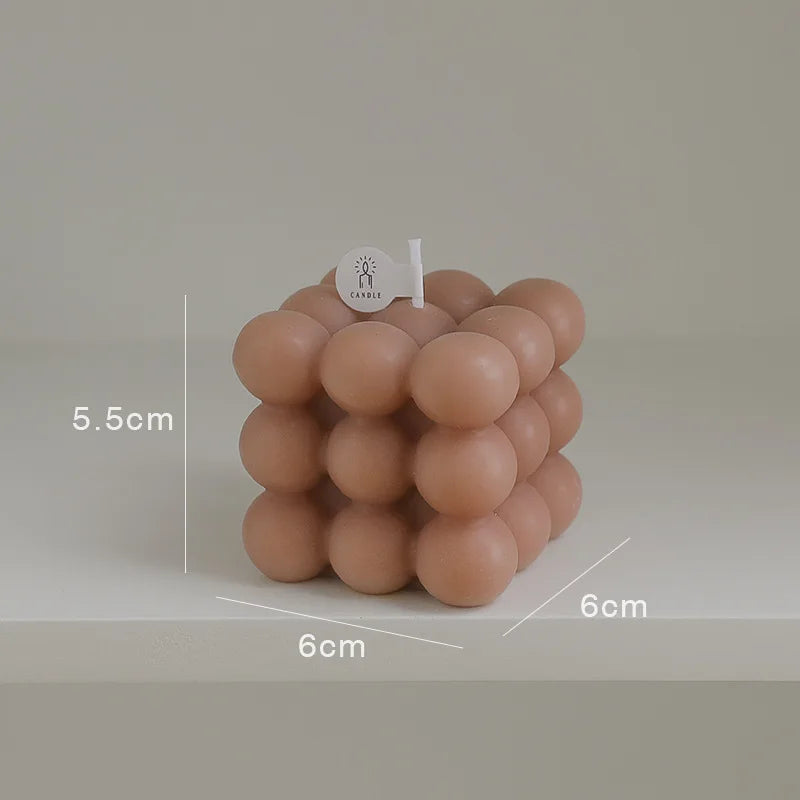 bougie cube parfumée à bulles en cire de soja artisanale - vue 12 sur 14