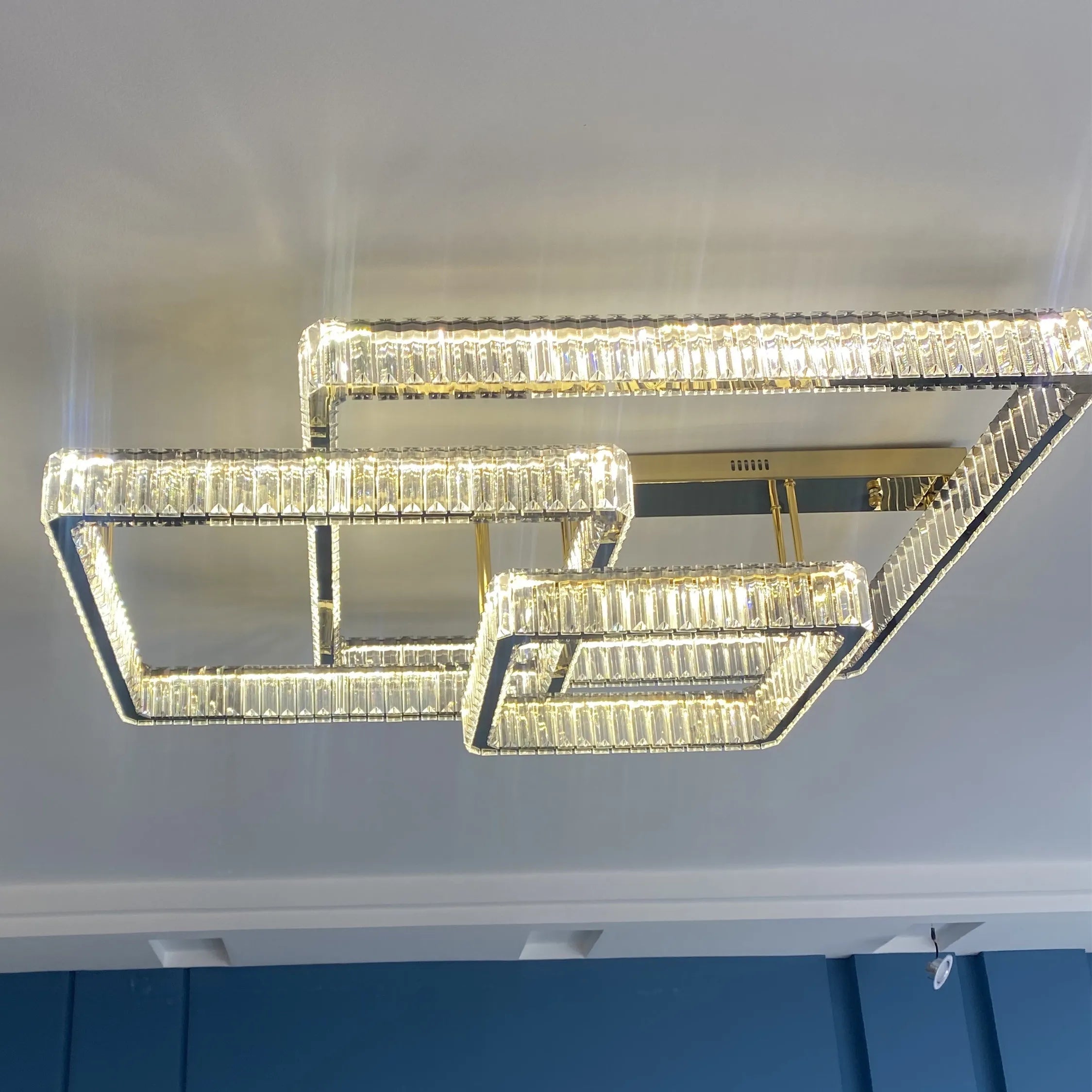 Plafonniers Led modernes à intensité variable pour salon Lustre cristal plafonnier chambre luxe plafonniers luminaires - vue 6 sur 11