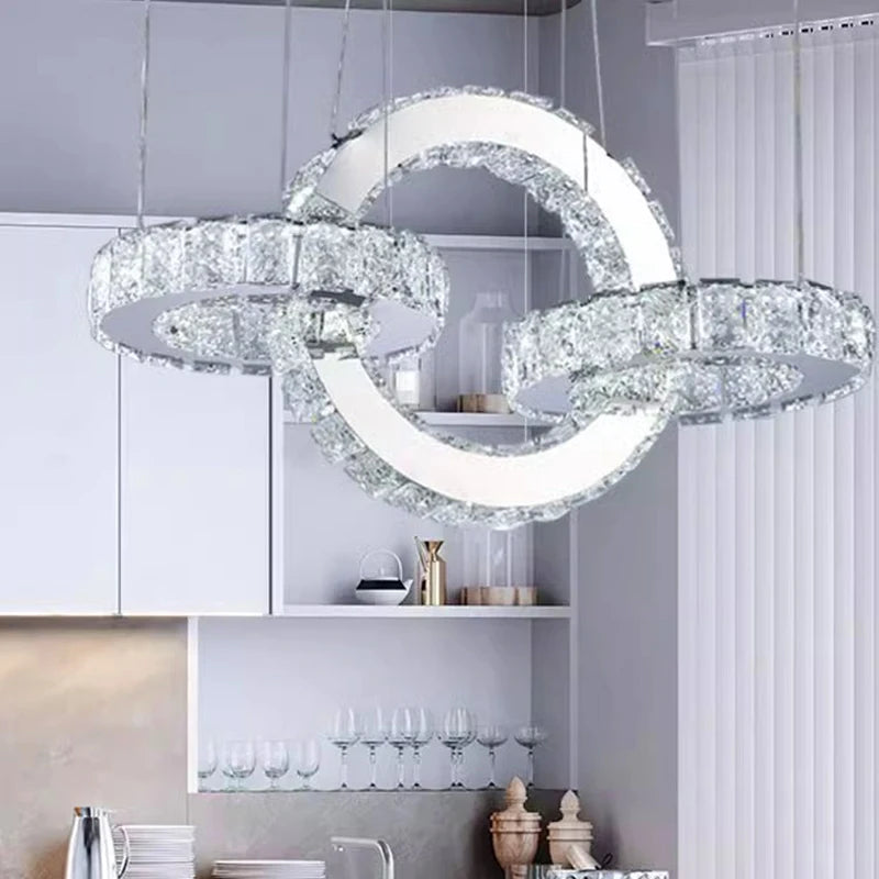 lustre led moderne suspension pour éclairage intérieur décoratif - vue 7 sur 7