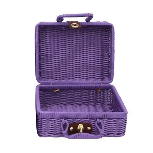 panier en rotin rétro pour rangement et pique-nique - vue 12 sur 12