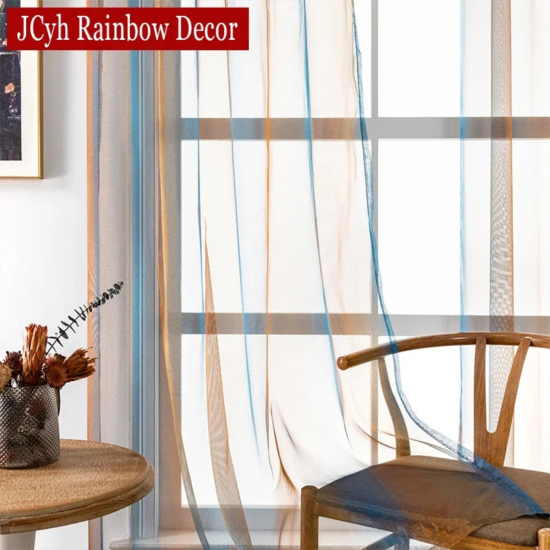 Voilage en tulle brodé moderne pour salon chambre