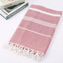 serviette de plage turque coton franges tissé rapide