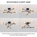 luxe rétro led lustre suspendu