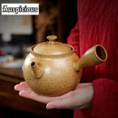 Théière japonaise céramique brute poignée latérale avec infuseur