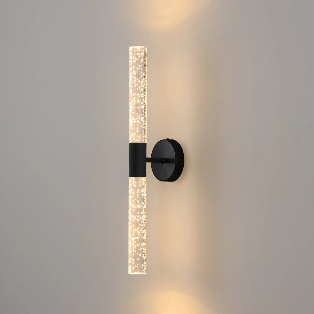 applique murale led double tête moderne cristal bulle - vue 5 sur 10