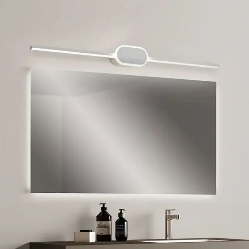 Lampe de applique murale LED moderne 60CM miroir décor longue bande lumineuse ronde base carrée ou appliques murales toilette douche hôtel éclairage lustre - vue 5 sur 10