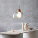 SANDYHA Lustre en verre nordique Lampara Colgante Techo lampe à LED chambre Restaurant De Chevet Lustres De Plafond éclairage suspendu