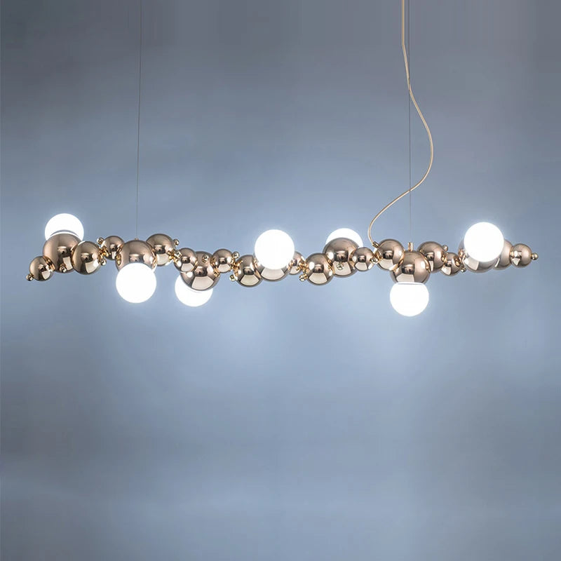 lustre led design moléculaire à intensité variable tendance 2024 - vue 4 sur 16