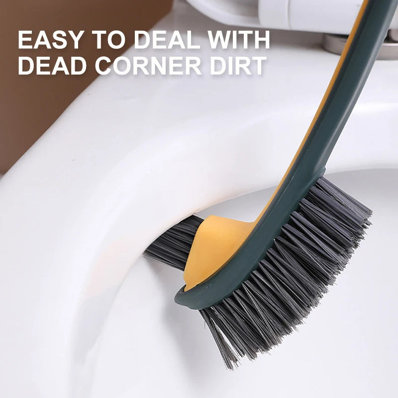 brosse wc avec long manche et petite brosse murale pour nettoyage efficace - vue 4 sur 9