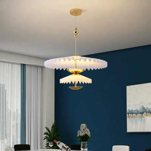 lustre plissé pliant minimaliste led soucoupe volante