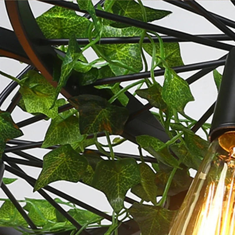 lustre à roues en fleurs de cerisier à têtes multiples pour espaces commerciaux - vue 6 sur 12