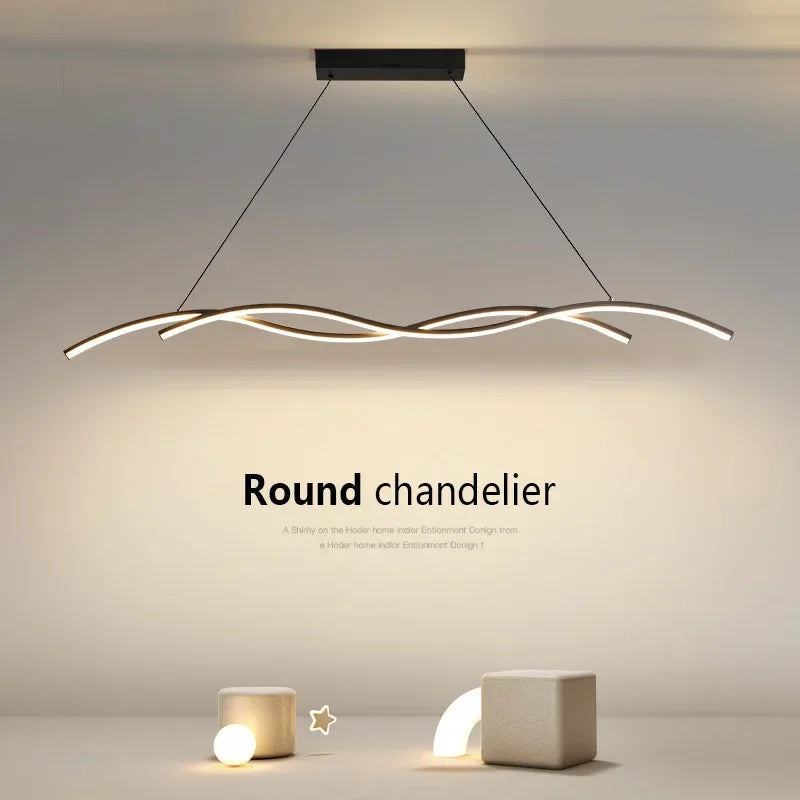suspension moderne à led pour décoration intérieure élégante - vue 5 sur 12