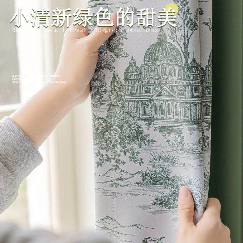 Rideau occultant style campagne française motif floral salon