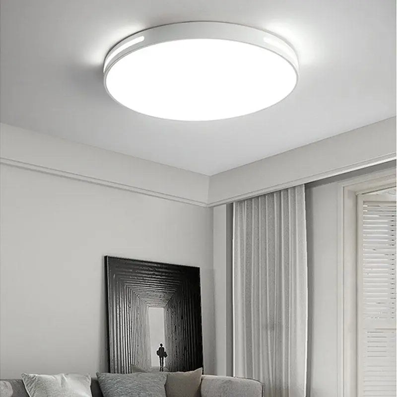 Plafonnier LED rond et mince moderne - vue 5 sur 14