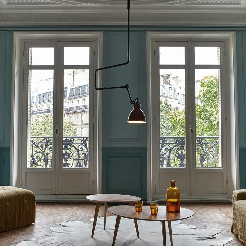 lampes suspendues rotatives style américain métal pour lecture