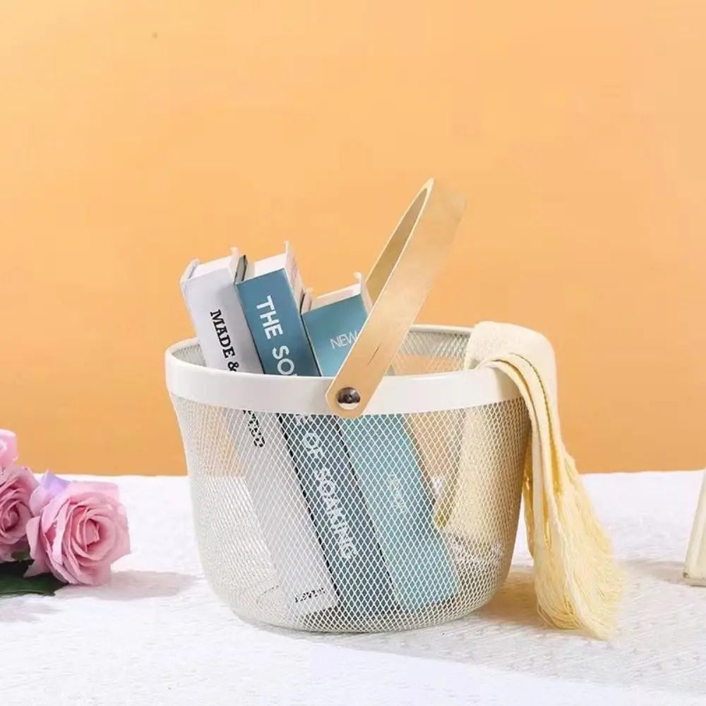 panier de rangement léger et élégant en fer pliable - vue 6 sur 12
