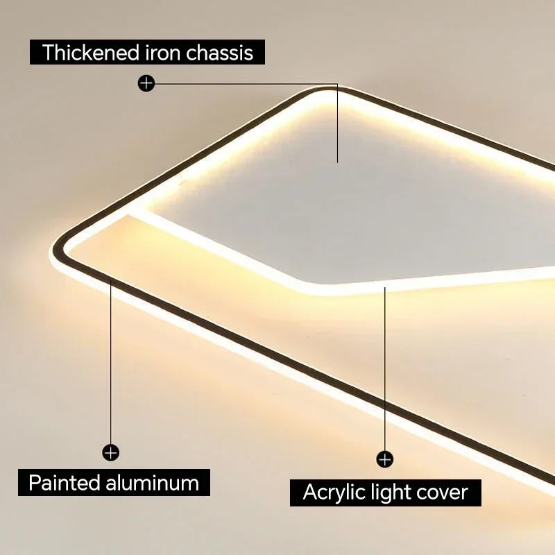 Plafonnier LED moderne pour salon salle à manger chambre balcon cuisine couloir lustre intérieur décor à la maison luminaire Lustre - vue 6 sur 19