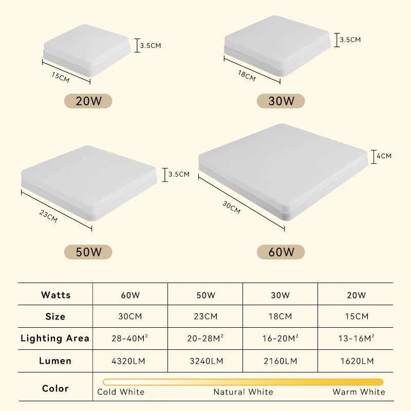 plafonnier à panneau carré led pour éclairage intérieur - vue 6 sur 11