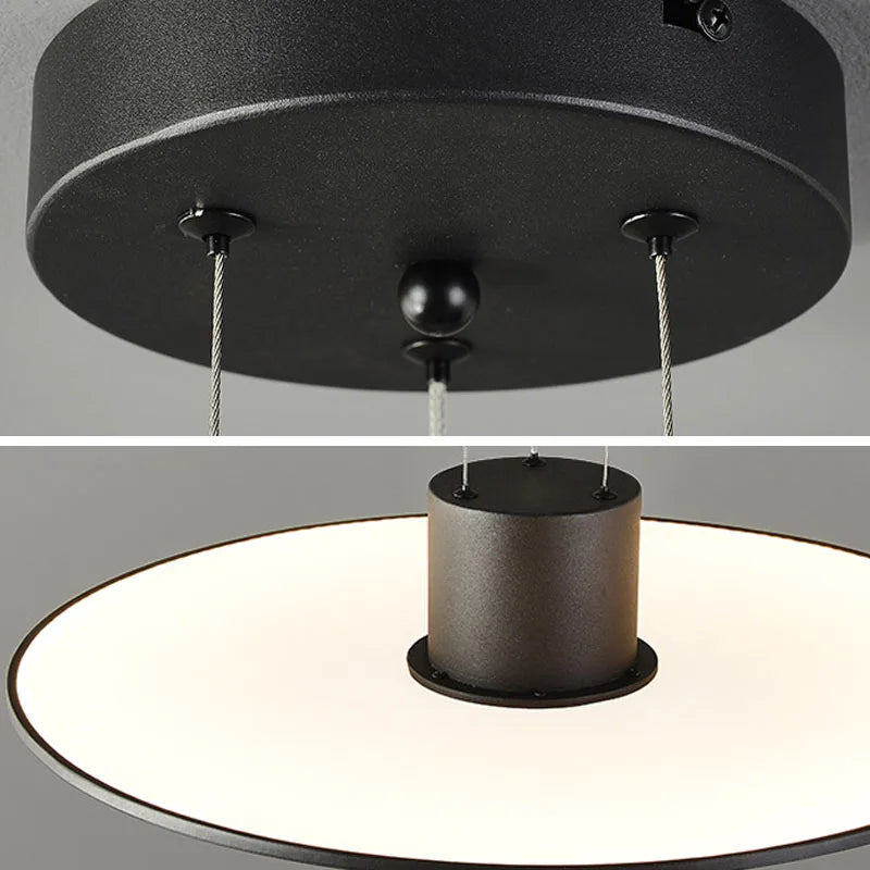 lampe led ufo suspendue design minimaliste réglable en hauteur - vue 6 sur 8