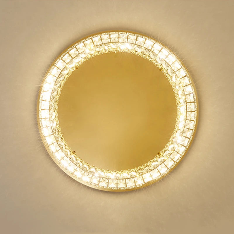 plafonnier led rond design nordique en acier inoxydable 	 modèle - vue 6 sur 12