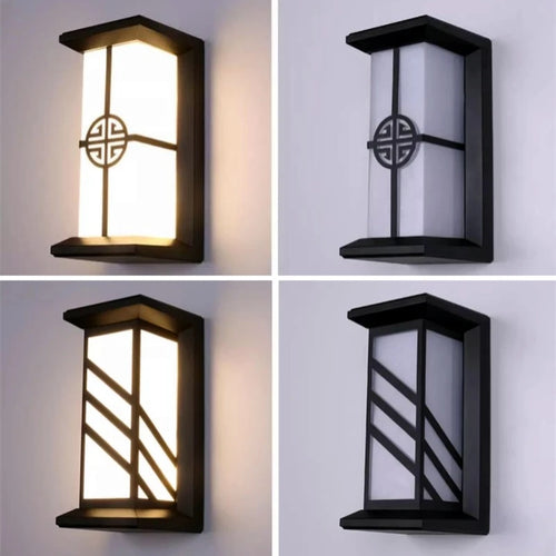 LED applique extérieure en plastique/aluminium porte d'entrée étanche IP65 applique jardin Patio terrasse maison luminaire mural