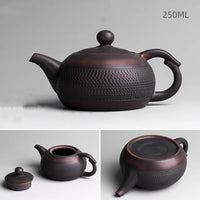 Théière kung fu artisanale en céramique style traditionnel