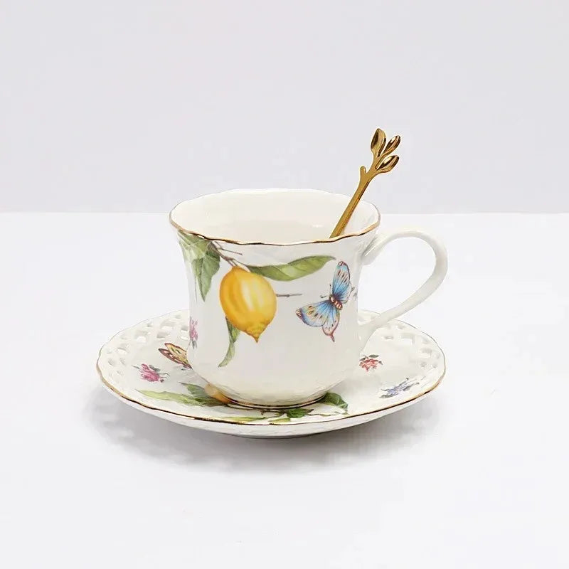 assiette ceramique motif citron style europeen elegante