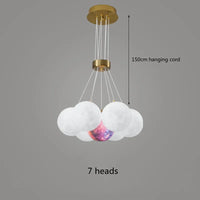 lustre led 3d lune bulle boule suspension décoration luminaires