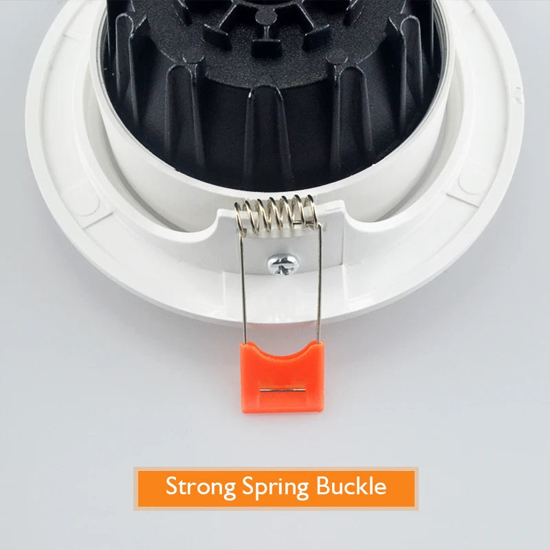 Spot LED à intensité variable COB puce encastré pour l'éclairage de la maison - vue 4 sur 8