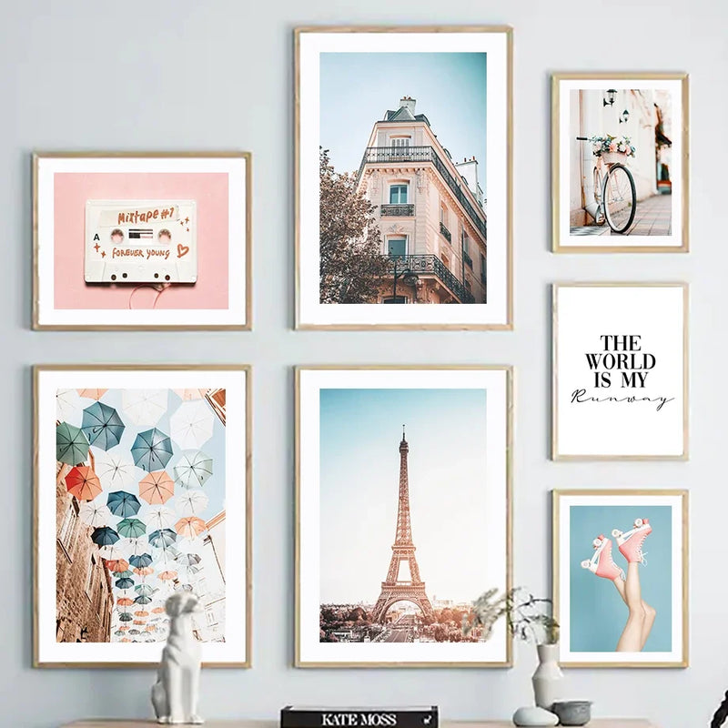 décoration murale style london paris pour fille nordique