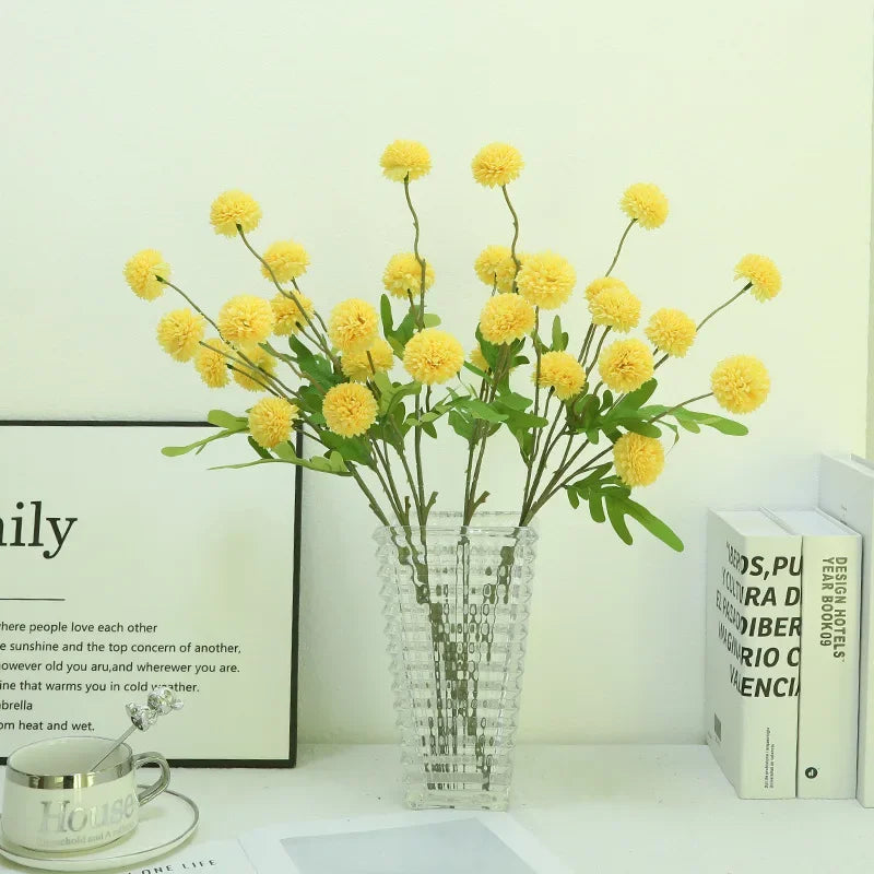 branche de chrysanthème artificielle pour décoration florale élégante - vue 5 sur 14