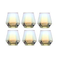 Ensemble 6 verres whisky verre épais relief élégant