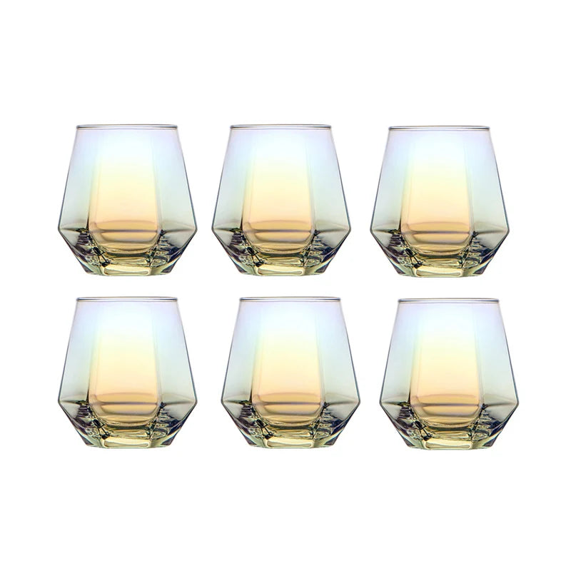 Ensemble 6 verres whisky verre épais relief élégant