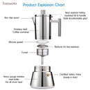 Cafetière italienne inox induction easyworkz style moderne