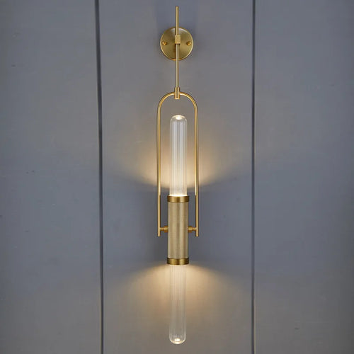 applique murale art déco en verre et métal pour éclairage domestique