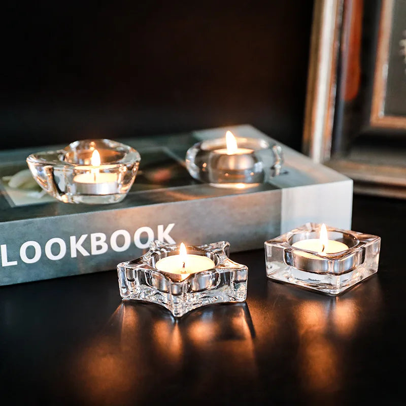 bougeoir en verre créatif pour bougie chauffe-plat décoration élégante - vue 4 sur 11